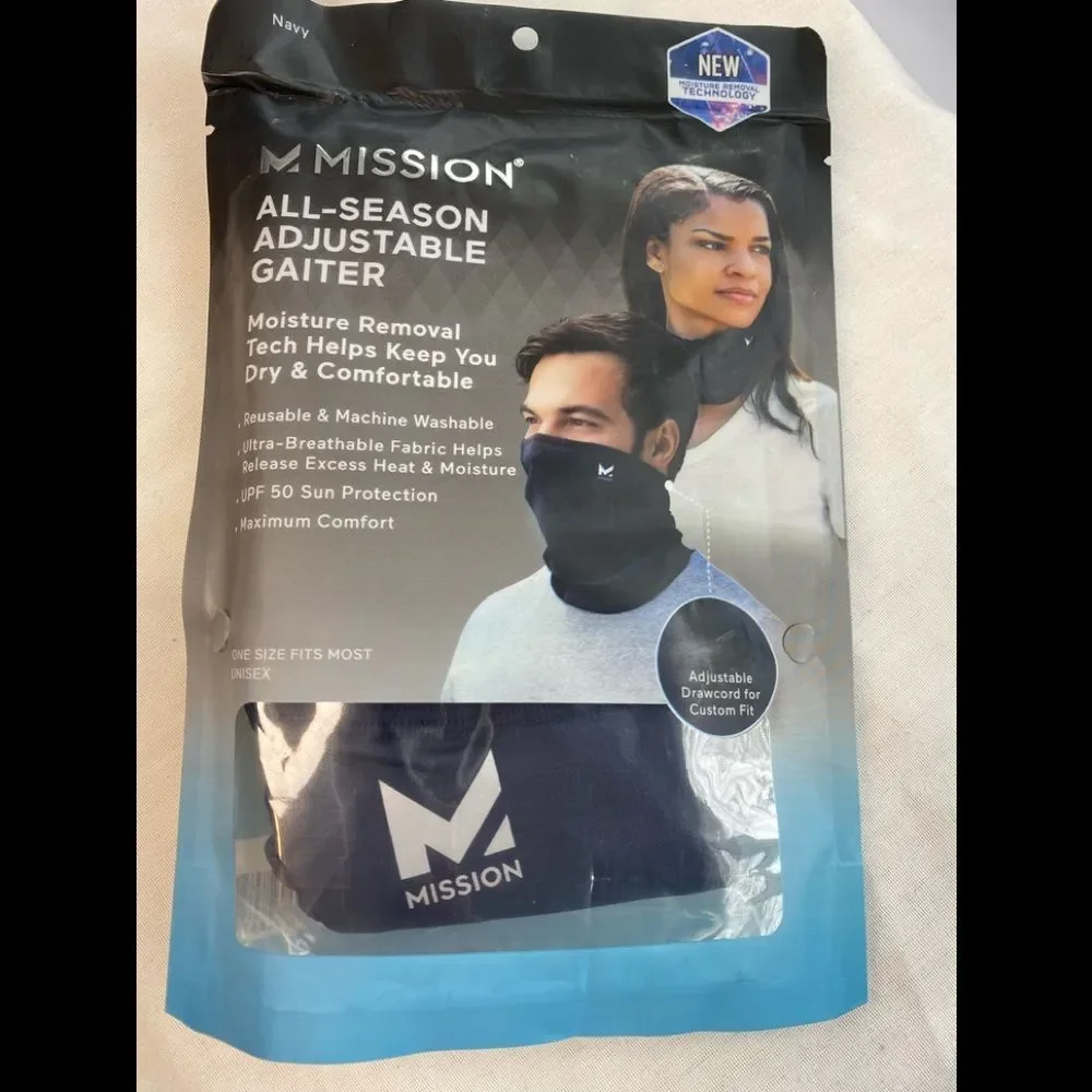 Mission All-Season Adjustable Gaiter Navy NWT